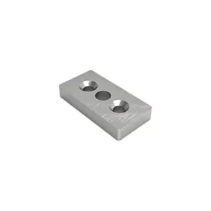 PLACA ROSCADA PARA RODIZIO 1/2 - 30X60 - ZINCADA BRANCA