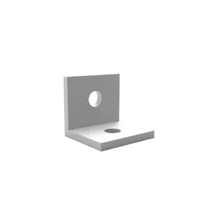 Cantoneira em Alumínio 1" x 1" x 28mm M6 p/ Montagem Perpendicular e Fixação de Tampo p/ Perfil Base 30