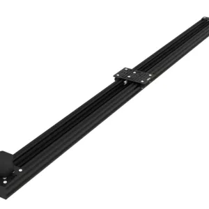 Atuador Linear de Correia c/ Perfil Estrutural Preto em Alumínio 40x80C V-Slot e Roldanas